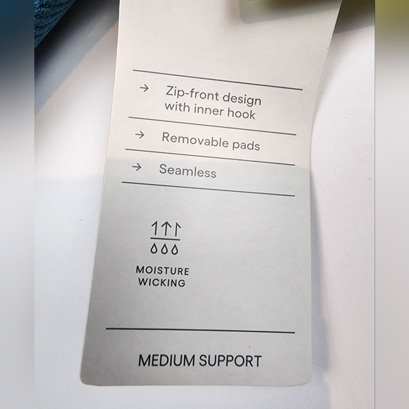 New Workout Sports Bra All in Motion Dusty Blue Gym Top Medium Support Size XS - Picture 8 of 8